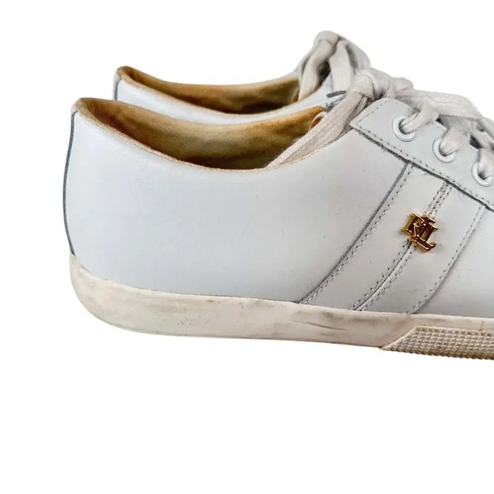 Lauren Ralph Lauren Janson II Sneakers Size 9.5 White Casualcore Streetwear